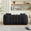 NicBex Fluffy Chenille Bean Bag Loveseat with 2 Pillows,High Resilience Foam Filled Recliner Sofa Beanbag for Adults,Cozy Lazy Chair for 2 - 2 of 4