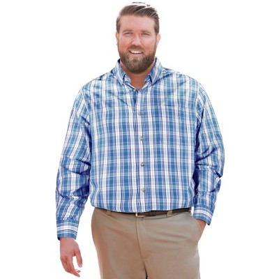 KingSize Men's Big & Tall Long Sleeve Wrinkle Free Sport Shirt