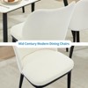 Dining Chairs Set of 2, Upholstered Side Chairs with Padded Seat and Wood Legs, Modern Chairs for Kitchen, Living Room, Restaurant - 3 of 4