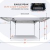EAGLE PEAK 17x10ft Pop Up Canopy with Awnings, Heavy Duty Instant Beach Sun Shelter with Adjustable Dual Half Awnings, 4 Sandbags - 3 of 4