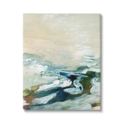 Stupell Industries Modern Beach Waves Splash Canvas Wall Art