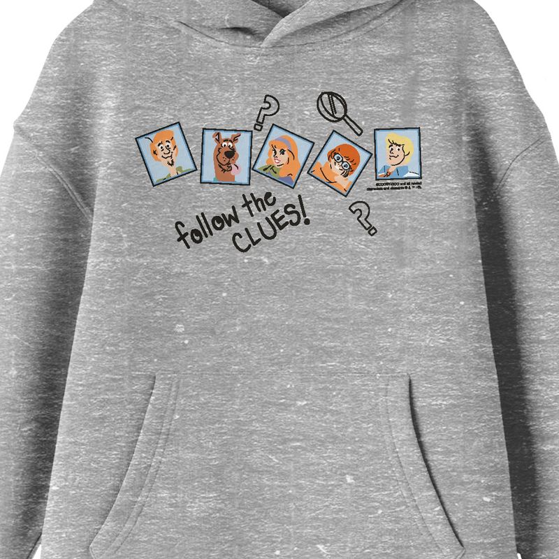 Scooby Doo Mystery Gang Doodles Youth Athletic Gray Hoodie, 2 of 4