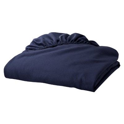 TL Care Jersey Cotton Fitted Crib Sheet - Navy