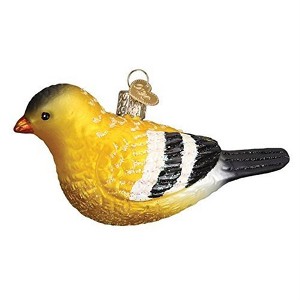 Old World Christmas Glass Blown Ornament for Christmas Tree, American Goldfinch - 1 of 4