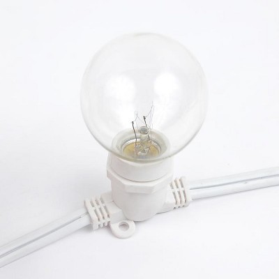 Commercial Grade White Outdoor LED Globe String Lights, 330 Feet