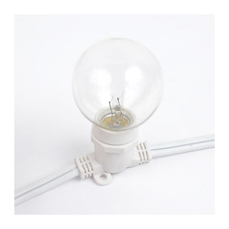 Novelty Lights Globe Outdoor String Lights with 80 In-Line Sockets White Wire 100 Feet, 5 of 9