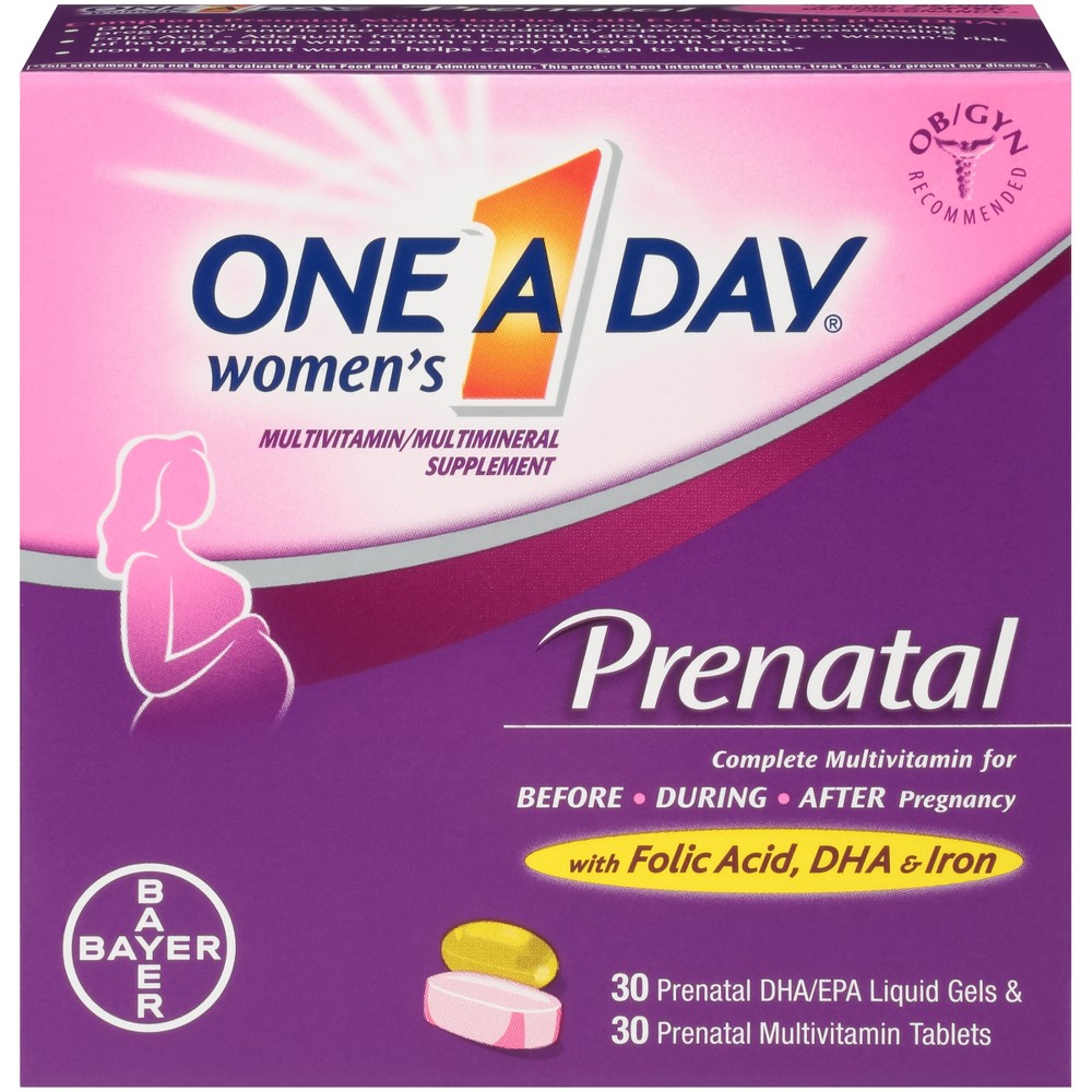 UPC 016500552819 product image for One A Day Women's Prenatal with DHA Multivitamin Tablets & Liquid Gels - 60ct | upcitemdb.com