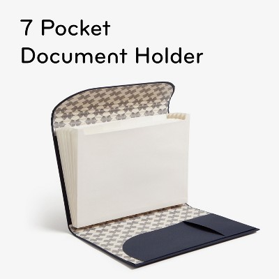 U Brands 7 Pockets Book Cloth Document Holder Mid Century Geo