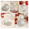 Aoibox 30pcs 60mm Silver Clear Shatterproof Christmas Ornaments Set Crystal Baubles for Tree Indoor Outdoor Holiday Party Decor - 4 of 4