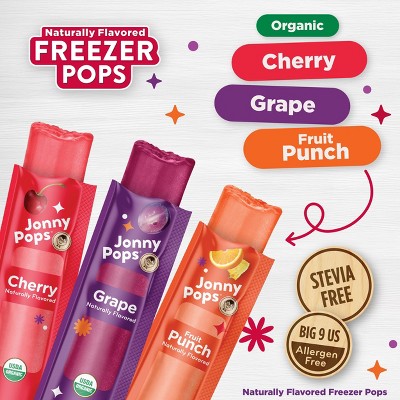 JonnyPops Freezer Pops Classic Cherry, Grape & Fruit Punch - 28 fl oz/20ct