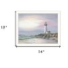 HomeRoots Lighthouse at Sunset White Framed Print Wall Art - 3 of 4