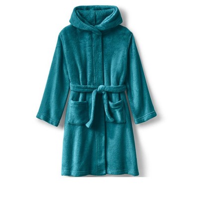 Lands' End Kids Hooded Fleece Solid Robe : Target