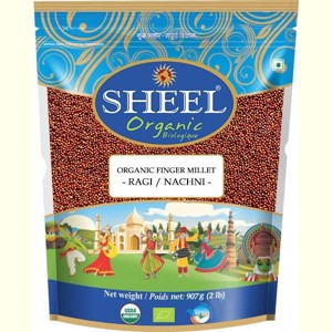 Organic Finger Millet - Ragi Whole ~ Nachni ~ Raw / Natural ~ Vegan ~ Unpolished ~ 32 OZ (2 Lb) 907g ~ Sheel Brand - 1 of 2