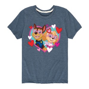 Boys' - Paw Patrol - Chase Sky Hearts Short Sleeve Graphic T-Shirt - 1 of 4