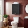VANIRROR 19X27In Bathroom Wall Cabinet Over The Toilet Storage Cabinet, Wood Medicine Cabinets Over Toilet Cabinet with Doors for Laundry Room Kitchen - 2 of 4
