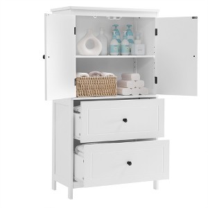 Rbied 23.60 in. W x 11.80 in. D x 43.30 in. H MDF Storage Cabinet Linen Cabinet with Adjustable Shelves and Drawers - 1 of 4