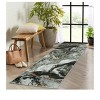Soft Modern Abstract Boho Area Rug, Washable Non-Slip Faux Wool Vintage Carpet for Living Room & Bedroom,Handmade Machine Washable Rug - 3 of 4