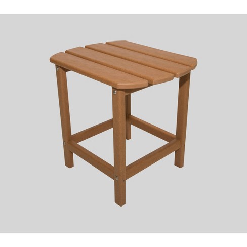 Corona 18 Recycled Plastic Side Table Teak Luxeo Target