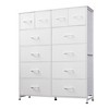 12-Drawer Tall Fabric Dresser with Wood Top and Steel Frame, Storage Chest of Drawers for Bedroom, Closet - 2 of 4