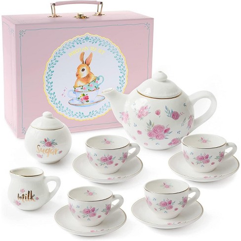 Jewelkeeper 13-Piece Porcelain Tea Party Set with Polka Dot Design - image 1 of 4