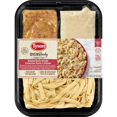 Tyson Oven Ready Family Size Roasted Garlic Alfredo Fettucini Pasta & Chicken - 38oz