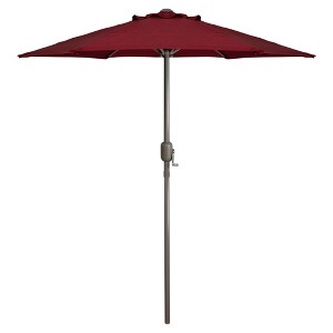 Northlight 7.5' Outdoor Patio Market Umbrella with Hand Crank - Burgundy - 1 of 4