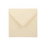 JAM Paper 5 x 5 Square Invitation Envelopes with Euro Flap Ivory 02792256B