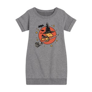 - Peanuts - Woodstock Witch Graphic Short Sleeve Fleece Dress - 1 of 4