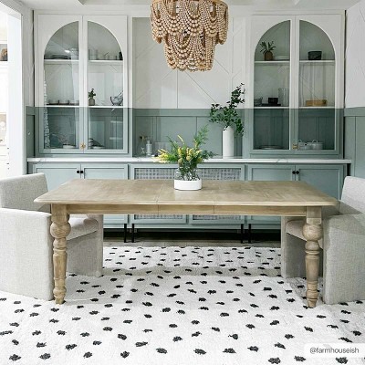 Hauteloom Chaia Dotted Black & White Plush Rug