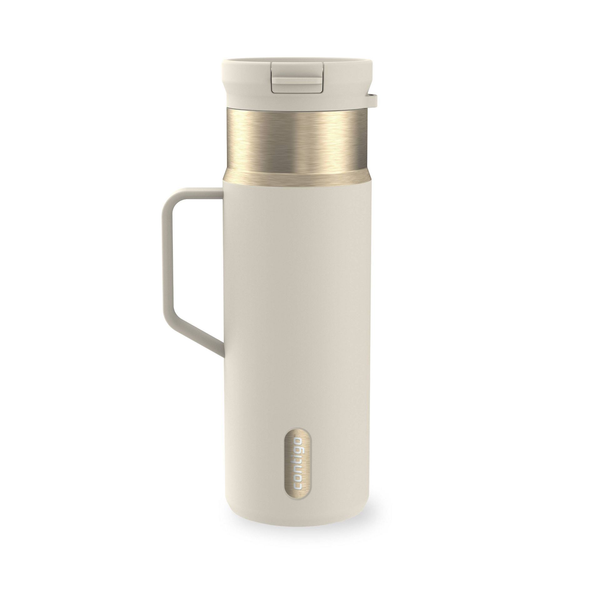 Contigo 20oz Handled Snapseal Oatmilk Champagne