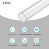 Unique Bargains Lamp Lantern Water Cooling System Acrylic Round Pipes Clear 2 Pcs 14" - 3 of 4