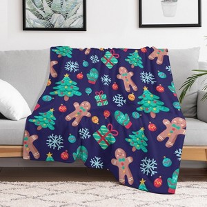Christmas Cookies Christmas Throw Blanket Soft Fleece Christmas Blanket Cozy Flannel Throw for Couch Bed 50x60 inches - 1 of 1