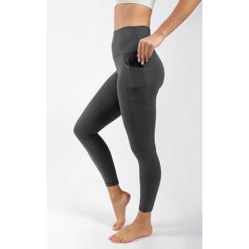 Yogalicious - Women's Nude Tech Elastic Free High Waist Side Pocket 7/8  Ankle Legging : Target