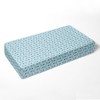 Bacati - Florette Printed Purple Aqua 100 percent Cotton Universal Baby US Standard Crib or Toddler Bed Fitted Sheet - 2 of 4