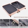 Gulches Luggage Sets 4 Piece, ABS Durable Suitcase with Travel Bag, Carry On Luggage Suitcase Set with 360¡ã Spinner Wheels, pink - 2 of 4