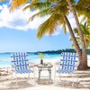 Tangkula 2pcs Folding Beach Chair Camping Lawn Webbing Chair Lightweight 1 Position Blue - 2 of 4