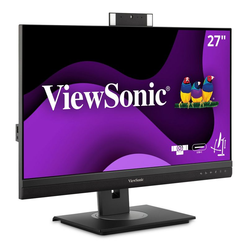 ViewSonic VG2756V-2K 27 Inch 1440p Video Conference Monitor with Webcam, 2 Way Powered 90W USB C, Docking Built-In Gigabit Ethernet and 40 Degree Tilt, 1 of 11