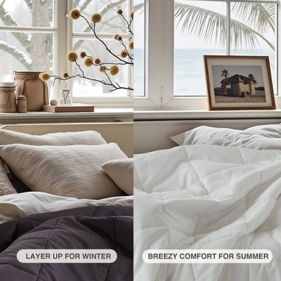 Full Mocha Down Alternative Blanket with Satin Trim