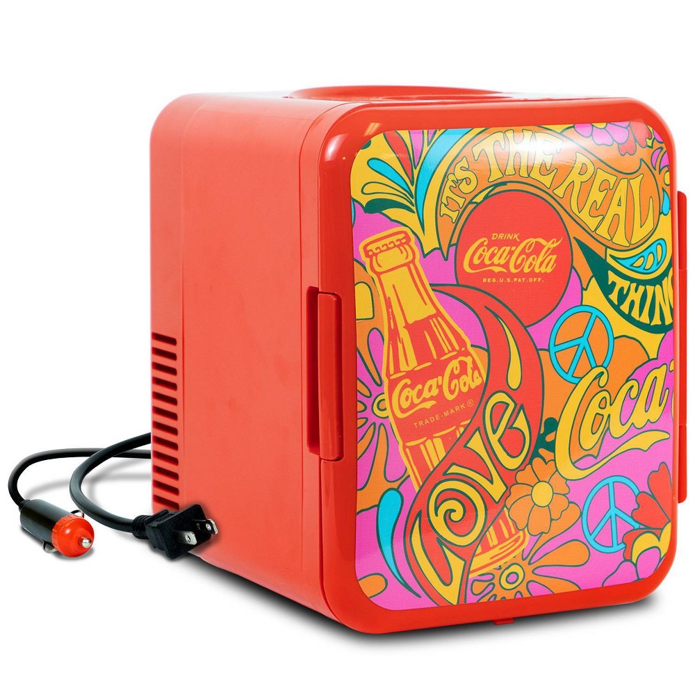 Coca-Cola Peace 1971 Series 4L Cooler/Warmer 12V DC 110V AC Mini Fridge