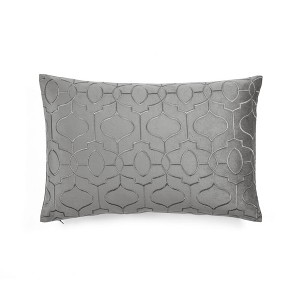 Oversize Velvet Geo Soft Embroidered Family-Friendly Pillow Cover - Lush Décor - 1 of 4