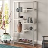 68 in. Satin Nickel Metal Bookcase - Henn&Hart - 4 of 4
