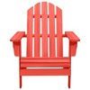 vidaXL Adirondack Chair Lounge Patio Lawn Chair for Garden Solid Wood Fir - Red - 2 of 4