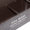 Industrial Metal Storage Upholstered Wine Bench Brown - Olivia & May: Entryway Seating, Linen Surface, Iron Frame - 2 of 4