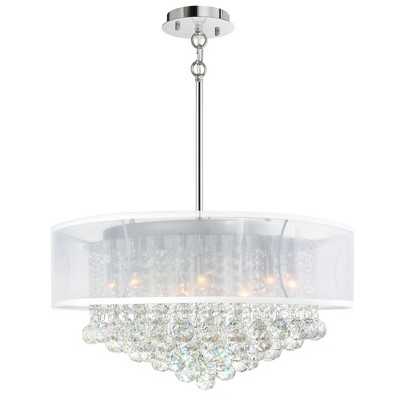 CWI Lighting Radiant 12 Light Drum Shade Chandelier With Chrome Finish