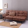 LOVMOR Convertible Memory Foam Futon Couch Bed, Modern Folding Sleeper Sofa - 2 of 4