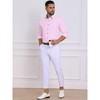 INSPIRE CHIC Men's Contrasting Colors Collar Long Sleeve Button Down Formal Business Dress Shirts - 2 of 4