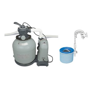 Intex Krystal Clear 2650 GPH Sand Filter Pump Swim Pool Set & Automatic Skimmer - 1 of 4