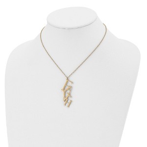 Chisel Stainless Steel Yellow IP-plated FAITH Pendant on a 16" Cable Chain Necklace with 2" Ext. - 1 of 2