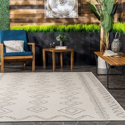 Serna Ivory Moroccan 3'x5' Easy Care Synthetic Rug