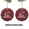 Elon University Phoenix Logo Porcelain Scalloped Holiday Christmas Tree Ornament - 2 of 4